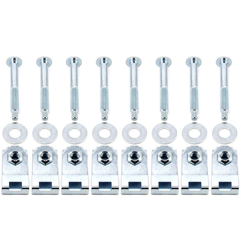 FEXON Truck Bed Mounting Hardware Kit Set of 8 Bolts, Washers, Captured Nuts Replacement for 1997-2014 Ford F-150 1997-1999 Ford F-250 2006-2008 Lincoln Mark LT Replaces 924-312 - Image 1
